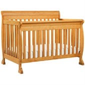DaVinci Kalani 4-in-1 Convertible Wood Baby Crib w/ Toddler Rail in Honey Oak