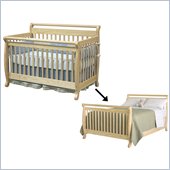 DaVinci Emily 4-in-1 Convertible Crib Set w/ Full/Twin Size Bed Rail in Natural
