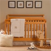 DaVinci Emily 4-in-1 Convertible Crib Set w/ Full/Twin Size Rail in Honey Oak