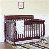DaVinci Kalani 4-in-1 Convertible Crib Set w/ Full/Twin Size Bed Rail in Cherry