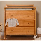 DaVinci Emily Pine Wood 3-Drawer Changing Table in Honey Oak
