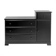 ADD TO YOUR SET: DaVinci Kalani Wood 4 Drawer Combo Chest With Shelf in Ebony Finish