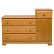 ADD TO YOUR SET: DaVinci Kalani Wood 4 Drawer Combo Chest With Shelf in Honey Oak Finish