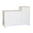 ADD TO YOUR SET: DaVinci Kalani Wood 4 Drawer Combo Chest With Shelf in White Finish