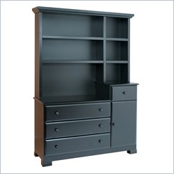 DaVinci Kalani 4 Drawer Combo Chest with Hutch in Ebony Finish