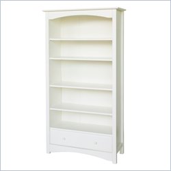 DaVinci Roxanne 5 Shelf 70H Wood Bookcase in Antique White