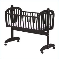DaVinci Futura Wood Baby Cradle in Ebony