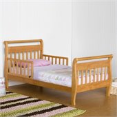 DaVinci Wood Sleigh Toddler Bed in Oak
