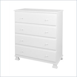 DaVinci Parker 4 Drawer Chest in White Finish