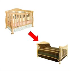 DaVinci Parker 4 in 1 Convertible Baby Crib w/ Full Size Bed Conversion Kit in