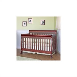 DaVinci Kalani 4-in-1 Convertible Baby Crib Nursery Set in Cherry