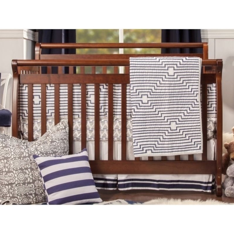 DaVinci Emily 4-in-1 Convertible Wood Baby Crib w/ Toddler Rail in Espresso