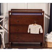 DaVinci Emily Pine Wood 3-Drawer Changing Table in Espresso