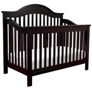 DaVinci Jayden 4-in-1 Convertible Wood Baby Crib w/ Toddler Rail in Ebony