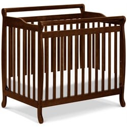 DaVinci Emily Mini 2-in-1 Convertible Baby Crib in Espresso
