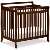 DaVinci Emily Mini 2-in-1 Convertible Wood Baby Crib in Espresso