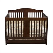 DaVinci Richmond Pine 4-in-1 Convertible Wood Crib w/ Toddler Rail in Espresso