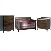 DaVinci Emily 4-in-1 Wood Baby Crib Set in Espresso