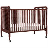 DaVinci Jenny Lind 3-in-1 Stationary Convertible Mobile Wood Crib in Cherry