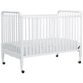 DaVinci Jenny Lind 3-in-1 Stationary Convertible Mobile Wood Crib in White