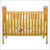 DaVinci Alpha 3-in-1 Stationary Convertible Mobile Wood Crib in Honey Oak