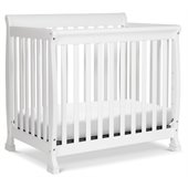 DaVinci Kalani Convertible Mini Wood Crib in White Finish