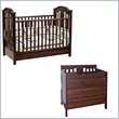 DaVinci Roxanne 3-in-1 Convertible Wood Baby Crib Set With Changing Table in Espresso