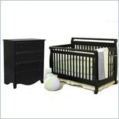DaVinci Emily Convertible Baby Crib and Chest in Ebony