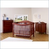 DaVinci Parker 3-PC Convertible Crib Nursery Set w/ Toddler Rail in Cherry