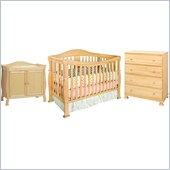 DaVinci Parker 3-PC Convertible Crib Nursery Set w/ Toddler Rail in Natural