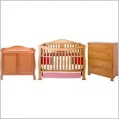 DaVinci Parker 3-PC Convertible Crib Nursery Set w/ Toddler Rail in Oak