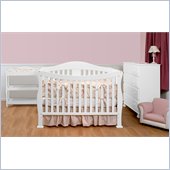 DaVinci Parker 3-PC Convertible Crib Nursery Set w/ Toddler Rail in White