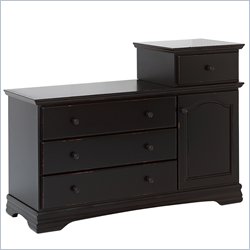 DaVinci Anastasia Combo Baby Dresser in Distressed Black
