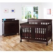 DaVinci Porter 4-in-1 convertible Crib Crib and 3-drawer Change in Espresso Including Toddler Rails