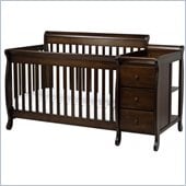DaVinci Kalani Convertible 4-in-1 Baby Crib and Changer including Toddler Rail in Espresso