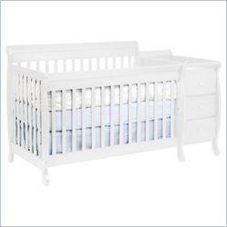 DaVinci Kalani Convertible 4-in-1 Baby Crib and Changer including Toddler Rail in White