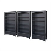 DaVinci Roxanne 5 Shelf Wall Bookcase in Ebony