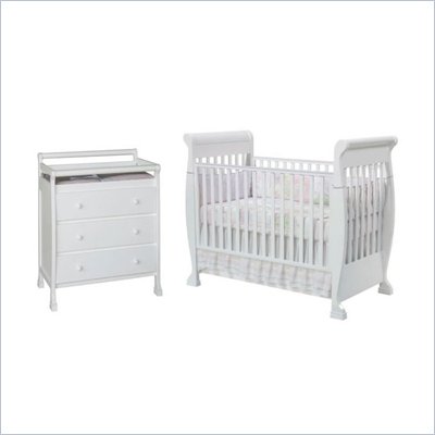 DaVinci Anastasia Convertible Crib and Dresser Set in White