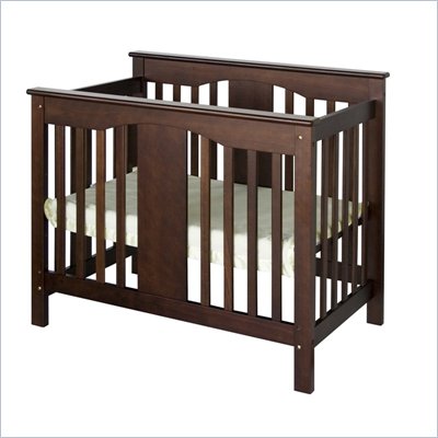 DaVinci Annabelle Mini 2-in-1 Convertible Wood Baby Crib in Espresso
