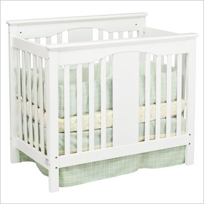 DaVinci Annabelle Mini 2-in-1 Convertible Wood Baby Crib in White