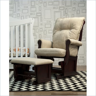 DaVinci Classic Sleigh Glider and Ottoman in Cherry