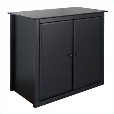 DaVinci Roxanne Wood Cupboard Hutch in Ebony