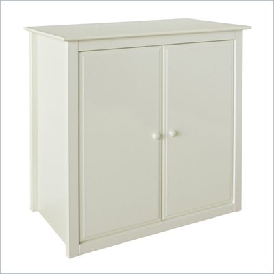 DaVinci Roxanne Wood Cupboard Hutch in Antique White