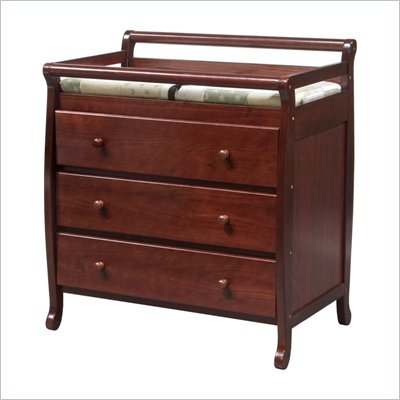 DaVinci Emily Pine Wood 3-Drawer Changing Table in Cherry
