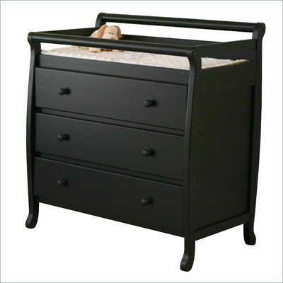 DaVinci Emily Pine Wood 3-Drawer Changing Table in Ebony