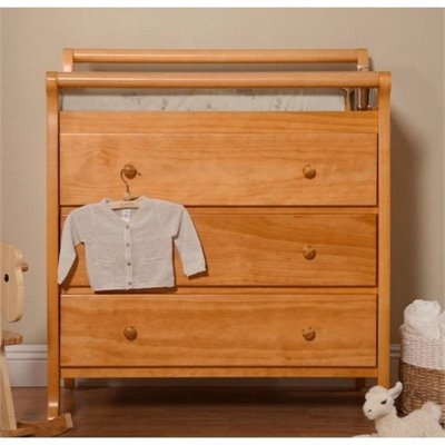 DaVinci Emily Pine Wood 3-Drawer Changing Table in Honey Oak