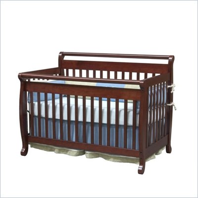 DaVinci Emily 4-in-1 Convertible Wood Baby Crib w/ Toddler Rail in Cherry
