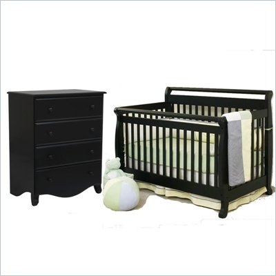 DaVinci Emily Convertible Baby Crib and Chest in Ebony