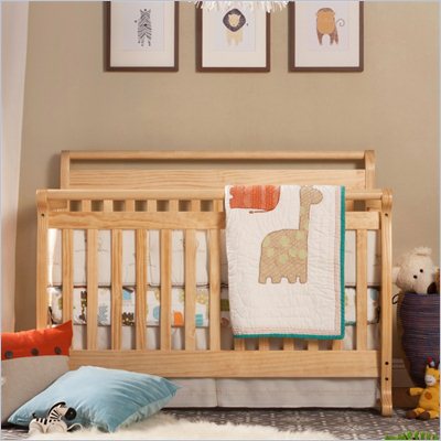 DaVinci Emily 4-in-1 Convertible Wood Baby Crib w/ Toddler Rail in Natural
