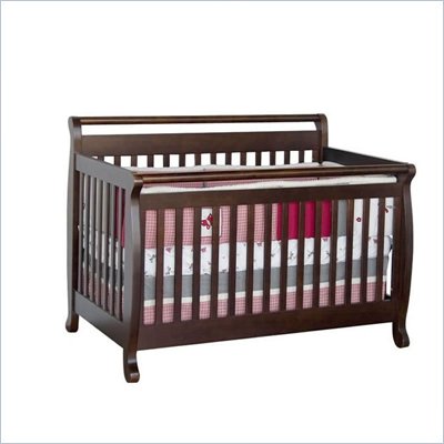 DaVinci Emily 4-in-1 Convertible Wood Baby Crib w/ Toddler Rail in Espresso